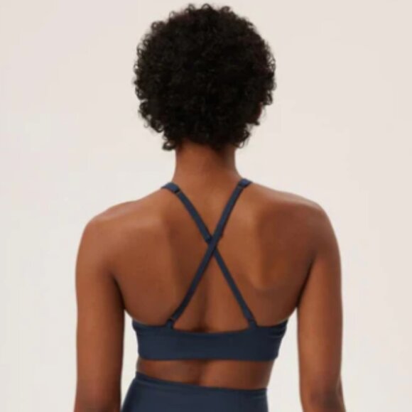 Girlfriend Collective - Topanga Halter Midnight Top - Picture 2 of 3